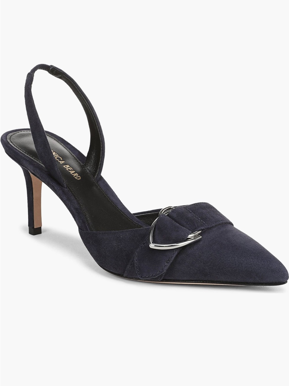 NEW Veronica Beard Loralyn Slingback Pointed Toe Pump in Navy Suede